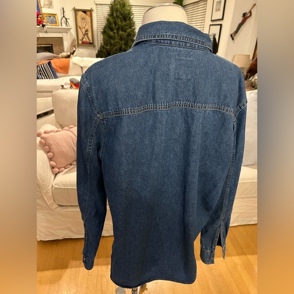 LEVI STRAUSS & Co., Inc Dual Pocket Western Button Down Denim Shirt, Sz L - Picture 6 of 9